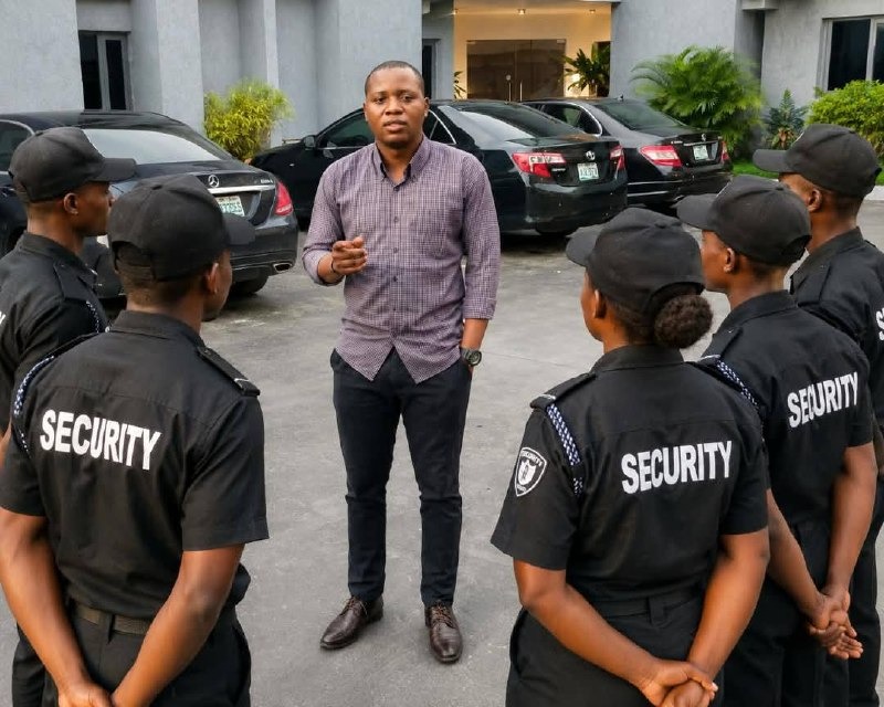 OG Shield Security Guard Inspection and Briefing